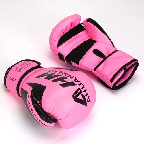 Vista 6 de Guantes de entrenamiento de boxeo Guantes para saco de boxeo para mujeres y adultos, Guantes profesionales a prueba de golpes para entrenamiento
