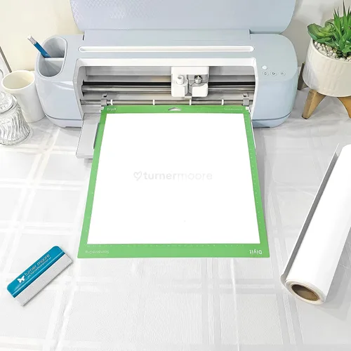 Vista 2 de Turner Moore Edition - Vinilo extraíble blanco de alta calidad, rollo de 12 pulgadas x 15 pies, vinilo temporal blanco autoadhesivo para paredes