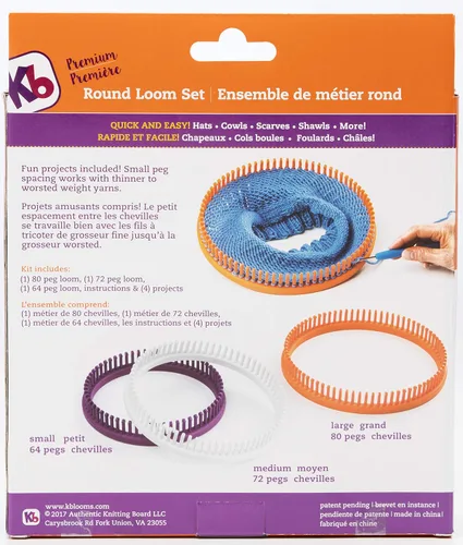 Vista 2 de Authentic Knitting Board Juego de telares redondos para tejer 'Premium', calibre 38