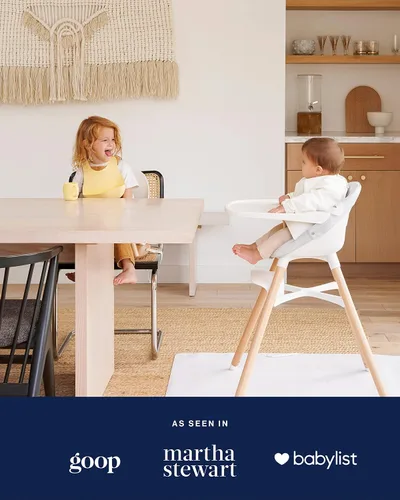 Vista 5 de Lalo The Chair Silla alta convertible 3 en 1 para bebés y niños pequeños, bandeja apta para lavavajillas, reposapiés ajustable, arándano