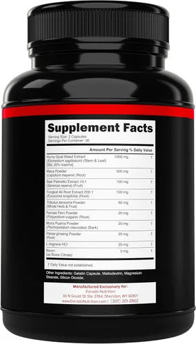 Vista 3 de Horny Goat Weed para hombres y mujeres – [20% de Icariins Fuerza Máxima] – Resistencia, Aguante, Circulación, Soporte Articular y de Espalda – Raíz