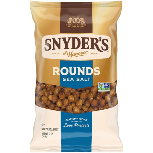 Vista 7 de Snyder's of Hanover Pretzels, redondos, sal marina, 3.5 onzas (paquete de 8)