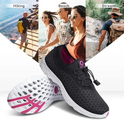 Vista 8 de SEEKWAY Zapatos de agua para hombre y mujer, secado rápido, zapatos acuáticos descalzos, playa, caminar, kayak, canotaje, deportes acuáticos SP006