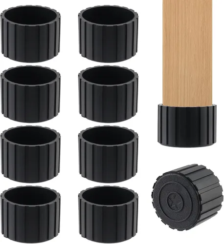 Vista 13 de Semetall Tapas ovaladas para patas de silla, 1.6 x 0.7 pulgadas, color Negro