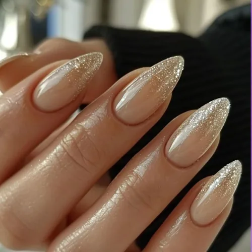 Vista 41 de Uñas postizas a presión marrón café, uñas postizas medianas de almendra, color sólido, cobertura completa, uñas postizas artificiales brillantes