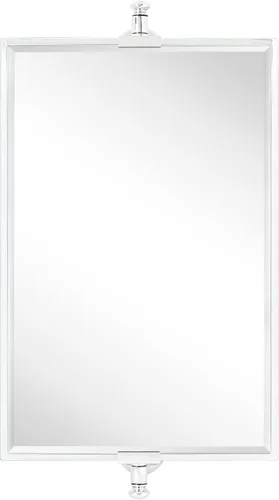 Vista 4 de TEHOME Espejo de tocador de baño rectangular biselado cromado, espejo giratorio de esquina cuadrada inclinable, tocador de esquina, 14 x 22 pulgadas
