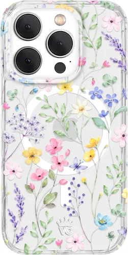 Vista 146 de VELVET CAVIAR Funda compatible con MagSafe para iPhone 15, probada en caídas de 10 pies, estampado de leopardo y amatista morada