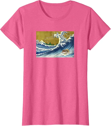 Vista 16 de Camiseta de surf japonés con diseño de erizo Azul Marino