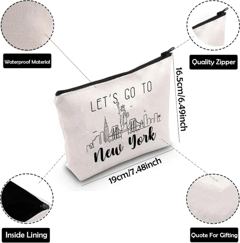 Vista 3 de ZJXHPO NYC Besties Trip Travel Case - Regalo de viaje y recuerdo de Nueva York, New York, No