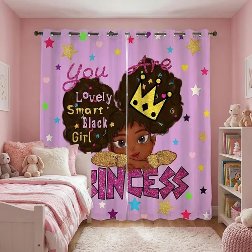 Vista 17 de Cortinas de Gato - Lindas Cortinas Opacas de Gato para Habitación de Niños Decoración Kawaii para Dormitorio de Niñas, 2 Paneles, 82 x 63 pulgadas