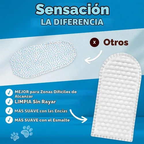 Vista 6 de Toallitas dentales para los dedos de los perros, 50 unidades, toallitas 2-Blanco
