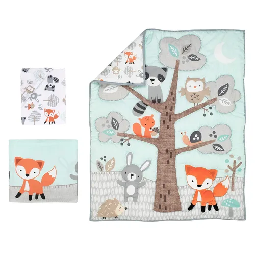 Vista 8 de Bedtime Originals Woodland Friends - Juego de cama para cuna, 3 piezas, multicolor