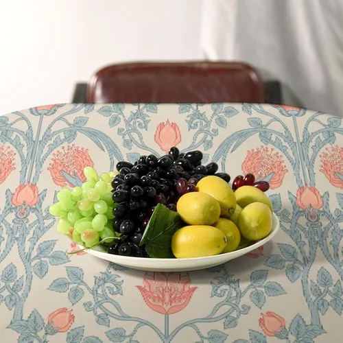 Vista 207 de Mantel Floral Retro de Pájaros, Diseño Original Bohemio William Morris Estampado Cubierta de Mesa para Hogar Picnic Fiesta Comedor Cocina William