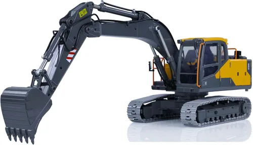 Vista 4 de 1:14 Doble E RC Excavadora Modelo para E010 EC160E Aleación Completa Metal RC Ingeniería Digger Vehículo Motor ESC Servo Luz