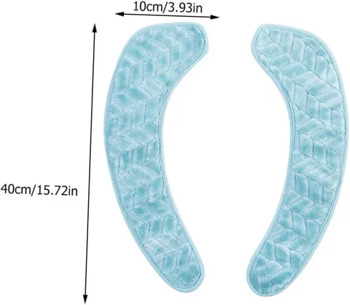 Vista 7 de jojofuny 2 fundas de asiento de inodoro de felpa con cinta autoadhesiva, funda de inodoro reutilizable y cálida, protector de inodoro lavable