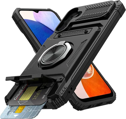 Vista 27 de Vofolen Funda tipo cartera para Samsung Galaxy A15 5G con tarjetero negro