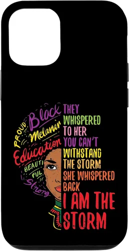 Vista 28 de I Am The Storm BLM Melanin Women African Black History Pride Case for iPhone 17