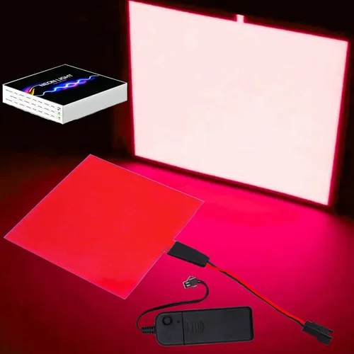 Vista 13 de jose2015 Panel electroluminiscente de 3.9 x 3.9 in, luz de panel electroluminiscente cortable, 3 modos con batería para decoración de bricolaje