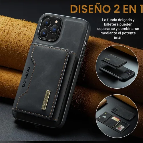 Vista 7 de Fundas de cuero tipo cartera para teléfono compatibles con iPhone 14 Pro Max con tarjetero para hombres de 6.7 pulgadas, contraportada desmontable 2