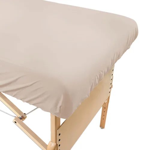 Vista 2 de Body Linen Simplicity - Sábanas bajeras bajeras de polialgodón para mesa de masaje, 180 hilos, ajuste espacioso para mesas de 28 a 32 pulgadas
