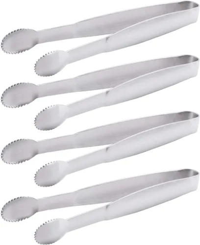 Vista 9 de HINMAY Mini Pinzas de 5-3/4 Pulgadas de Acero Inoxidable Pinzas Pequeñas para Servir, Pinzas de Cocina Pequeñas para Aperitivos, Fiesta de Té