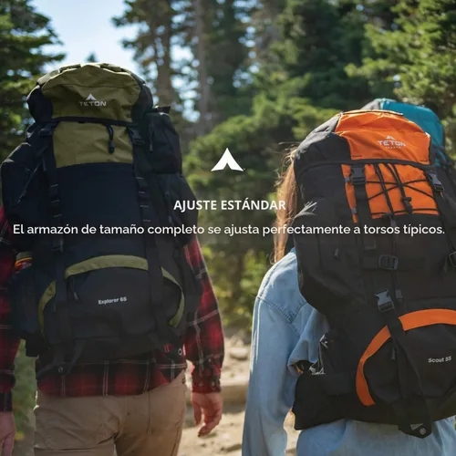 Vista 3 de Teton Explorer 75L Mochila con marco interno para senderismo, camping, mochileros, cubierta de lluvia incluida