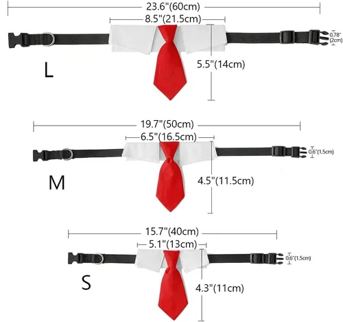 Vista 7 de Collar ajustable para perros pequeños, medianos y grandes, corbata de cumpleaños para perros (mediano, cuadros rojos/negros)
