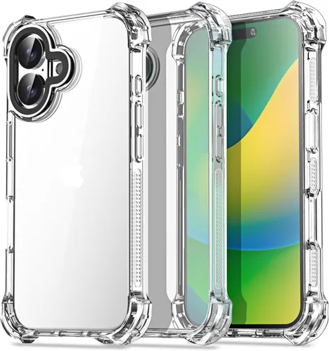 Vista 24 de AICase Funda Rebote Rosa Neón Brillante Compatible con iPhone 15, Transparente a Prueba de Impactos Resistente a Golpes Linda Femenina Adolescente