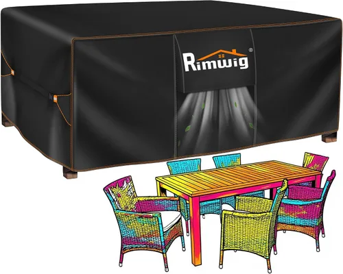 Vista 15 de Fundas extragrandes impermeables para juego de muebles de patio, liquidación de fundas para muebles de exterior, fundas para juego de sofá
