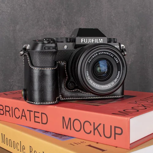 Vista 6 de MUZIRI KINOKOO Funda para cámara Fujifilm Fuji XS20/X-S20, estilo retro de piel sintética Fuji XS20 Funda protectora con agarre de mano y diseño