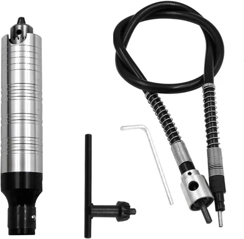 Vista 7 de Accesorio adaptador de eje flexible de 0.012-0.157 in, portabrocas de extensión de taladro flexible para herramienta de amoladora giratoria