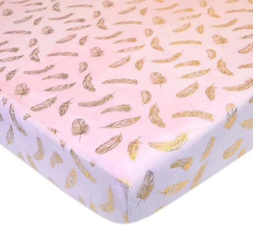 Vista 9 de TL Care Heavenly Soft - Sábana bajera ajustable de felpilla para cuna de 24 x 38 pulgadas, cálida y acogedora, color azul, para niños y niñas, se