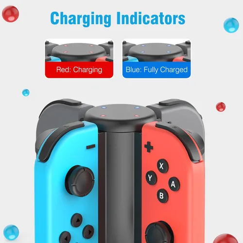 Vista 3 de Controller Charging Dock for Nintendo Switch Joycon, MARSDOCK Charger Station Compatible with Switch OLED JoyCon, Controller Charger Stand Station