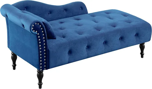Vista 7 de HomSof Silla moderna de interior con tumbona sin brazos con patas de madera maciza