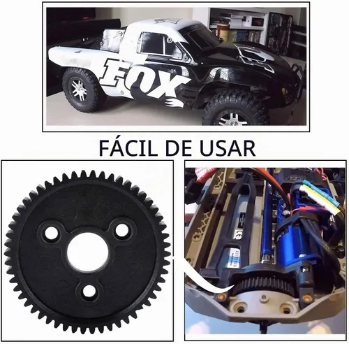Vista 5 de Espuela de paso 54T 0.8 32 (3 piezas) compatible con Traxxas Gear Slash Stampede 4x4 VXL Rally VXL