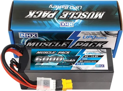 Vista 2 de NHX Muscle Pack 4S 14.8V 6000mAh 50C - Batería Lipo con conector XT60
