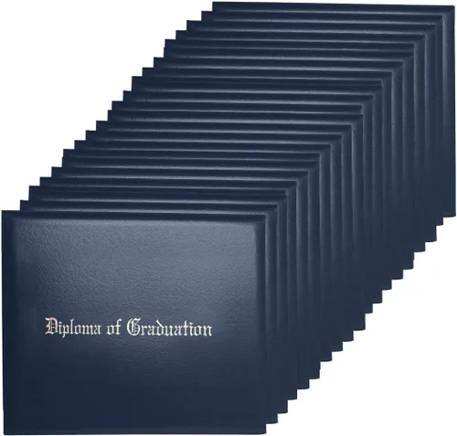 Vista 20 de Funda para diploma 8.5x11 de cuero sintético acolchada para certificados, color negro Cubierta de certificado de premio de grado de diploma