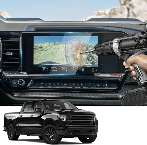 Vista 15 de YEE PIN Protector de pantalla GMC Elevation de 12.3 pulgadas 2022 GMC Sierra Accesorios, 2022 GMC Sierra 1500 SLE 2022 Protector de pantalla de 12.3