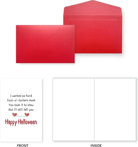 Vista 6 de Tarjeta de felicitación divertida, tarjeta de amor travieso para padres, tarjeta de Halloween humorística para novio, novia, pareja, grito