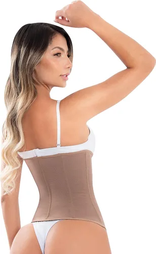 Vista 2 de Fiorella Shapewear Powernet - Faja de entrenamiento de cintura para mujer, 3 ganchos, Fajas Cinturilla Reductoras Colombianas 634C