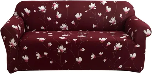 Vista 11 de Qubjus Funda elástica para sofá estampada, con una funda de cojín separada, de gran tamaño para sofás de 4 cojines, lavable, protector universal