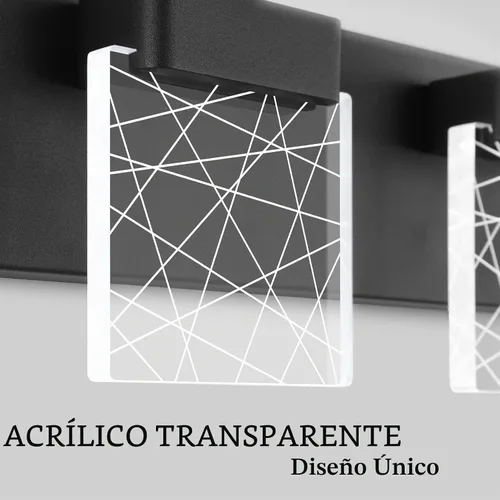 Vista 7 de Aipsun Accesorios de iluminación de tocador de baño negros modernos accesorios de iluminación LED vanidad para baño 4 luces vanidad iluminación 6000