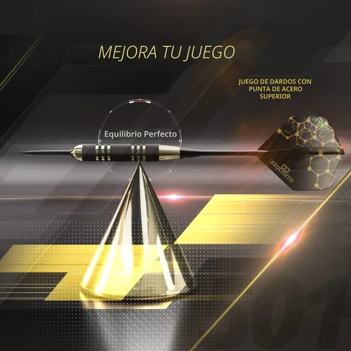 Vista 6 de CC-Exquisite Juego de Dardos con Punta de Acero Premium - Dardos Profesionales, Cañones de Latón, Dardos con Punta de Metal, Vuelos Adicionales