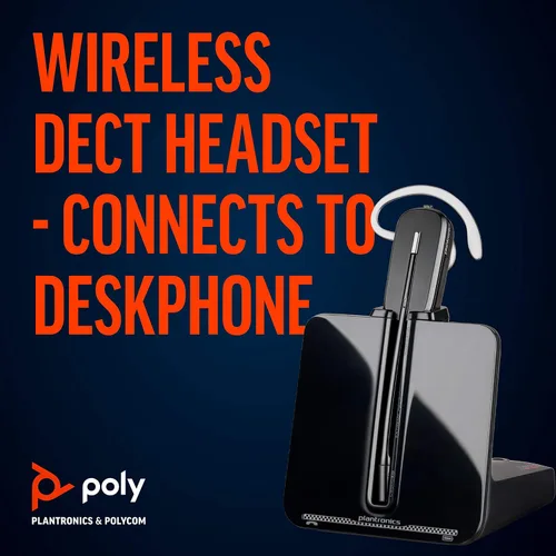 Vista 2 de Plantronics - CS540 Auriculares inalámbricos DECT (Poly) - Mono (un oído) Convertible (3 estilos de uso) - Se conecta al teléfono de escritorio