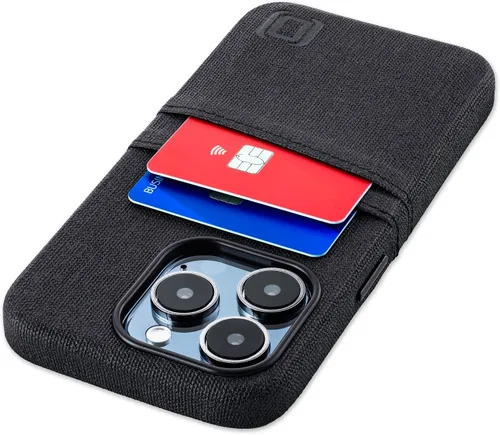 Vista 18 de Dockem Funda para tarjetas para iPhone 15 con placa de metal integrada para montaje magnético y 2 bolsillos para tarjetas: Cartera Luxe M2, piel