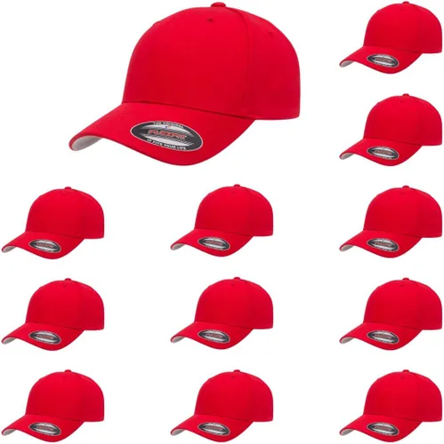Vista 31 de Flexfit 5001 - Gorra de béisbol de sarga de algodón, 6 paneles Negro