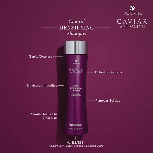 Vista 2 de CAVIAR Champú Densificador Clínico Antienvejecimiento Para cabello fino y adelgazante Espesa el cabello, protege el cuero cabelludo Sin