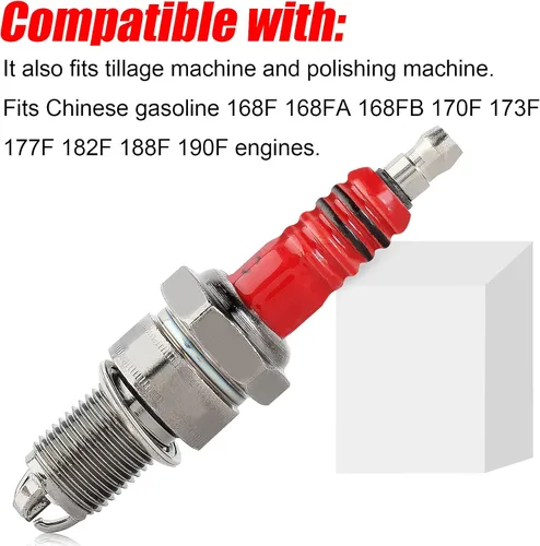 Vista 7 de Bujía de 3 electrodos F7TC para generador GX120 GX160 GX200 GX240 GX270 GX340 GX390 cortacésped tractor rotulador motosierra bomba de agua Go Kart