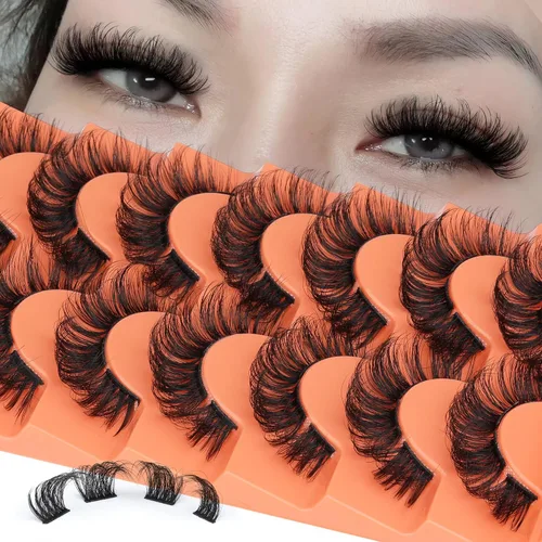 Vista 8 de Extensiones de pestañas de racimo naturales, rizado D, pestañas postizas individuales y dispersas, para colocar en casa, multipack de extensiones