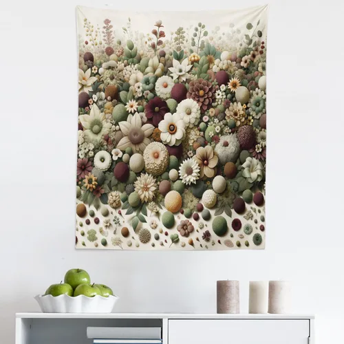 Vista 79 de Ambesonne Tapiz de hongos, atmósfera psicodélica, escena astral estrellada con motivos orientales trippy, decoración de tela para colgar en la pared